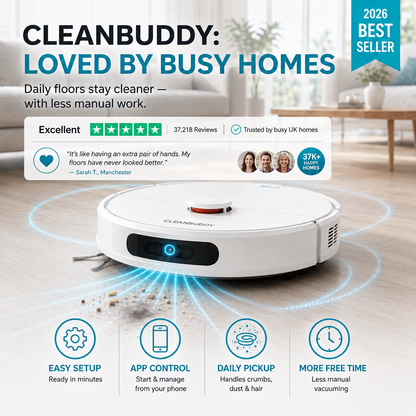 CleanBuddy™ 4-in-1 Smart Robot Vacuum & Mop